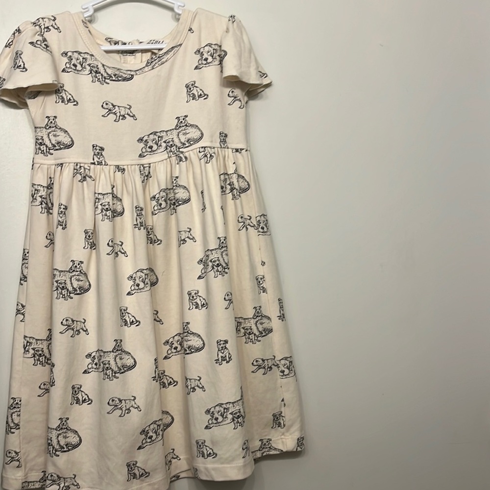 Kate Quinn Cream Dress with Black Animal Print